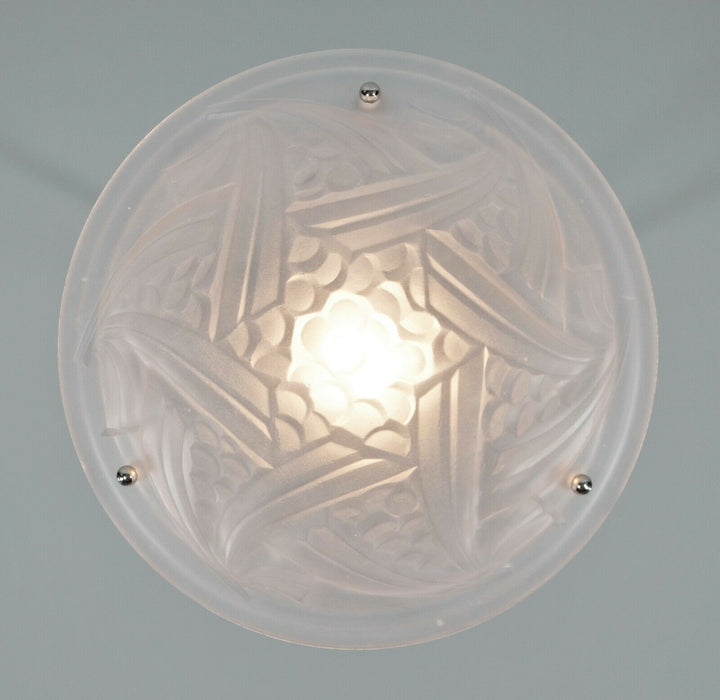 DEGUE : FRENCH 1930 ART DECO CHANDELIER .......... pendant Negra lamp muller era