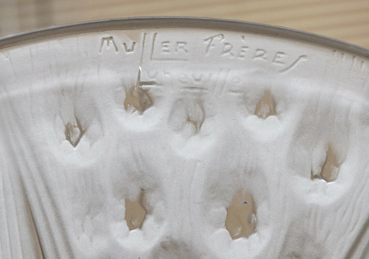 MULLER FRERES : signed FRENCH 1930 ART DECO CHANDELIER ............ lustre lamp