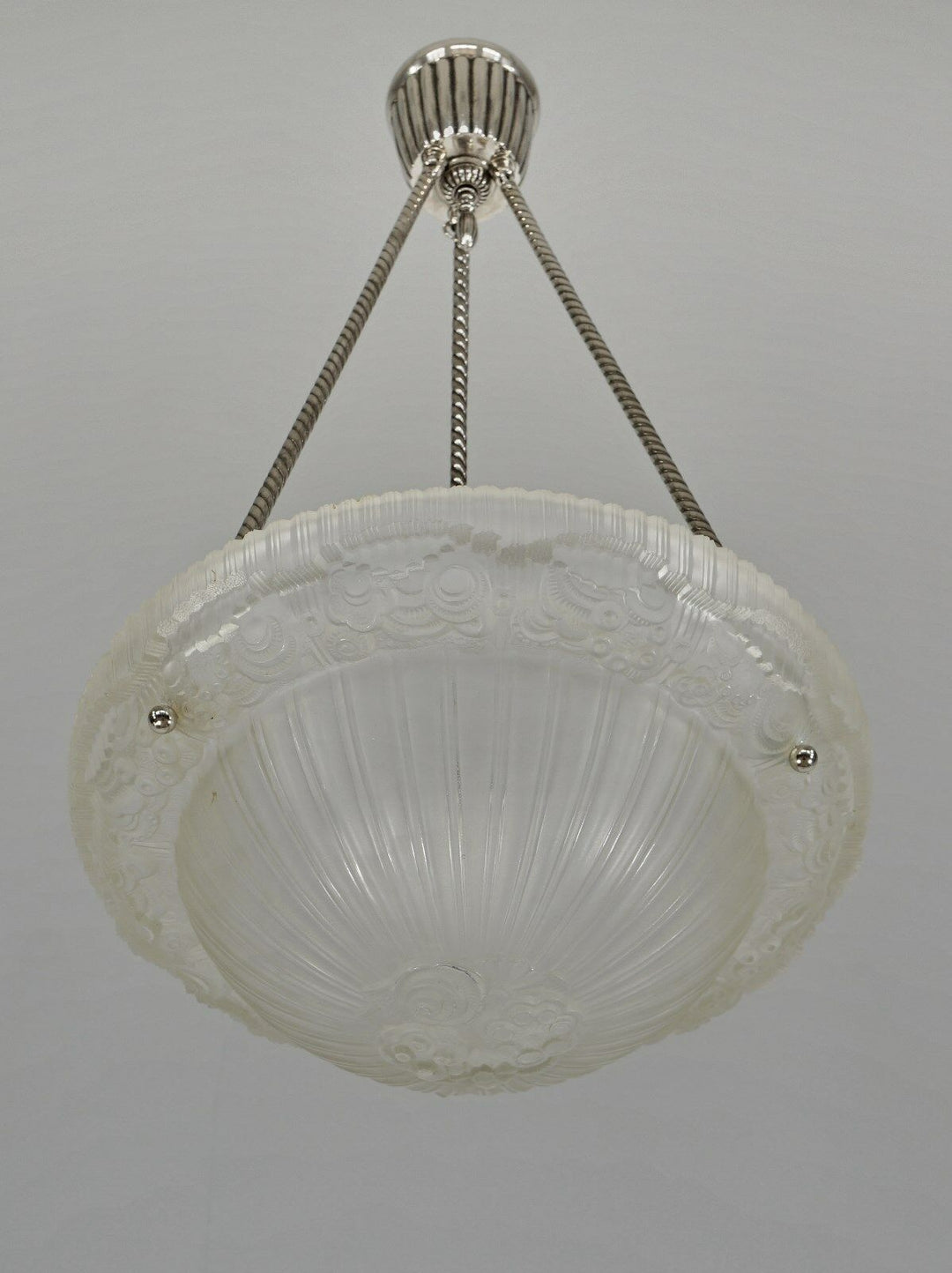 LELEU : FRENCH 1925 ART DECO CHANDELIER ......... 1930 pendant lamp lampe JEHEL