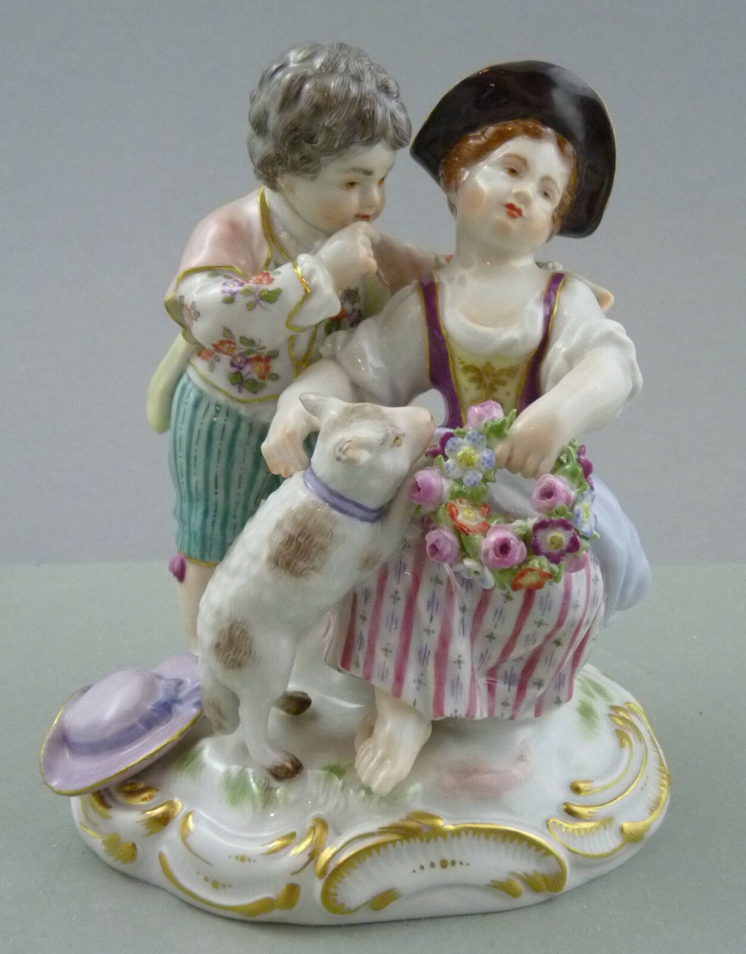 NP 6.416,- € Figur Paar Schäferkinder mit Schaf 61050 Meissen TOP 1.Wahl Gruppe
