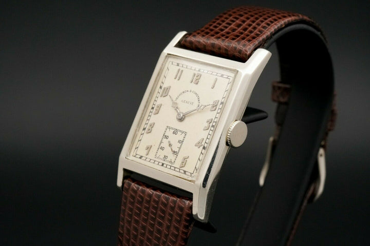 Vintage 18k White Gold Vacheron Constantin Men's Manual Wind Wristwatch