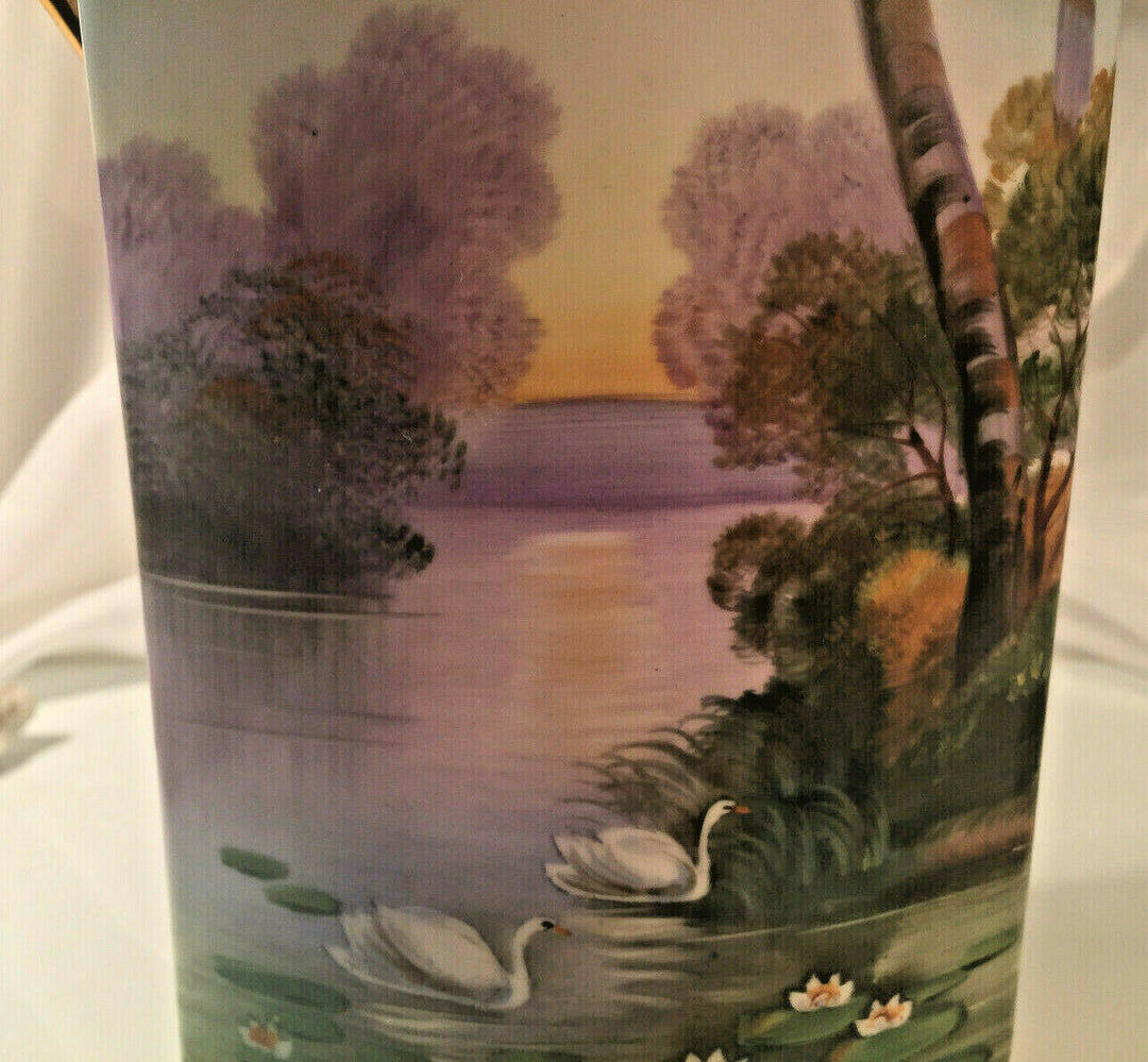 Noritake - オールドノリタケ 風景画 花瓶 ノリタケ オールドノリタケ 盛り上げエジプト風景絵 花瓶 23cm