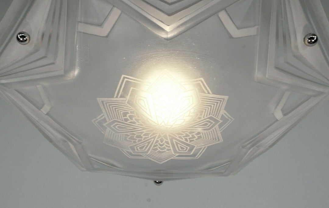 ミューラー兄弟　作：1930フランスアールデコ調シャンデリアランプ