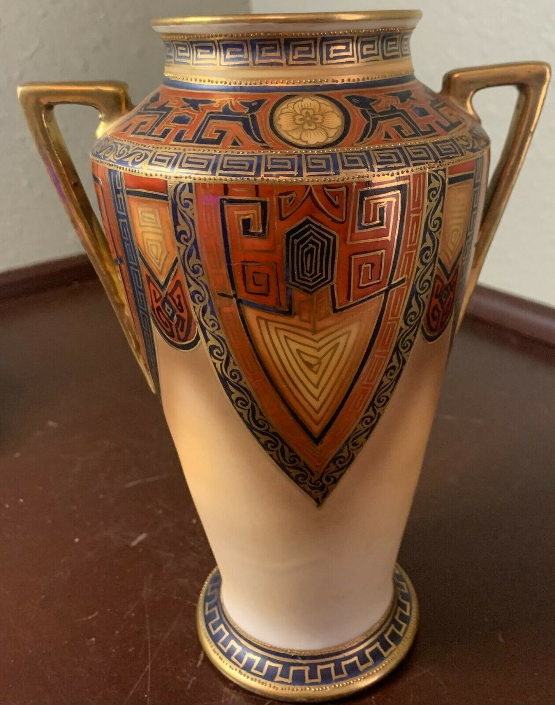 Antique Nippon Egypt Middle East Design Cleopatra Vase Urn Morimura Green Mark