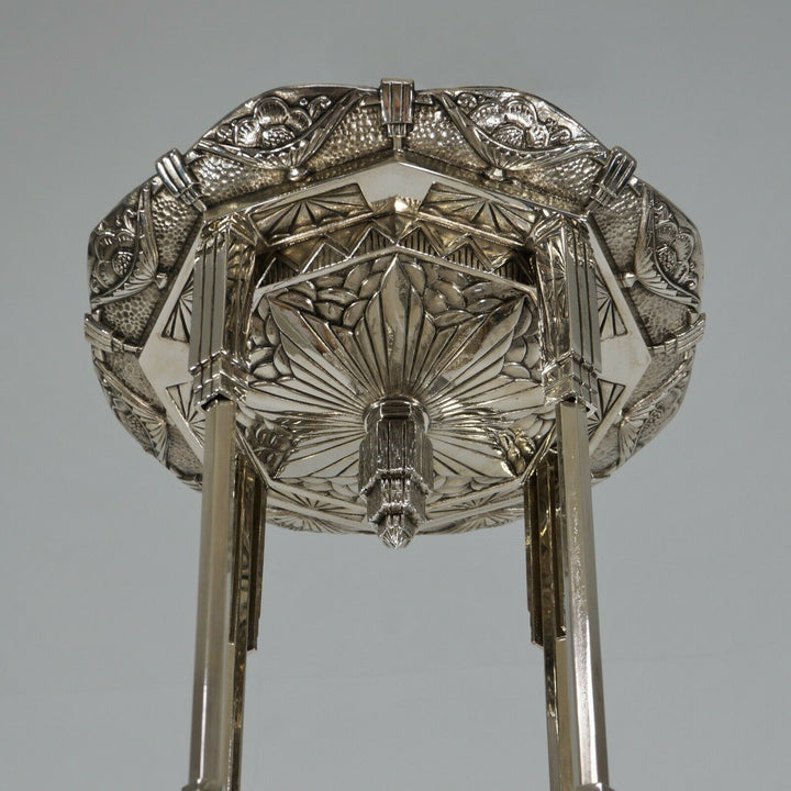H.PETITOT & MULLER FRERES : French 1930 art deco chandelier