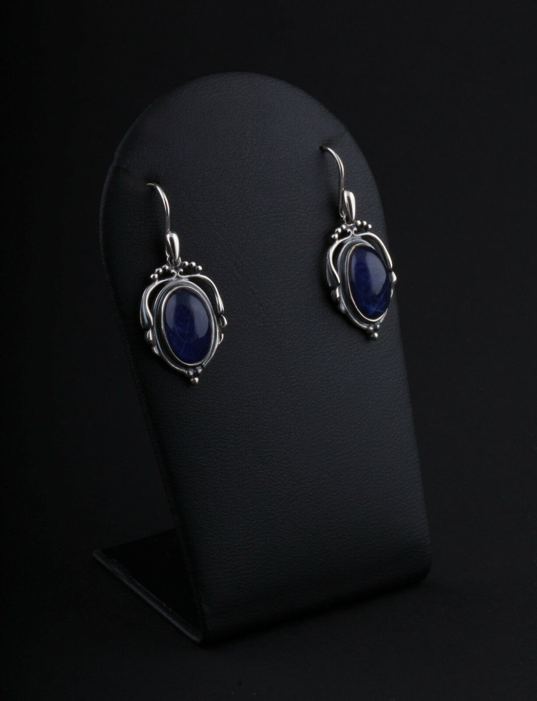 GEORG JENSEN Sterling Silver Earrings of The Year 2017 w. Sodalite / Rockcrystal