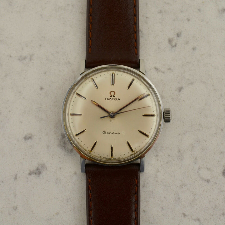 C.1966 ヴィンテージ オメガ シーマスター ジュネーブ腕時計 Cal. Ω 601 型番 135.019 スチール製