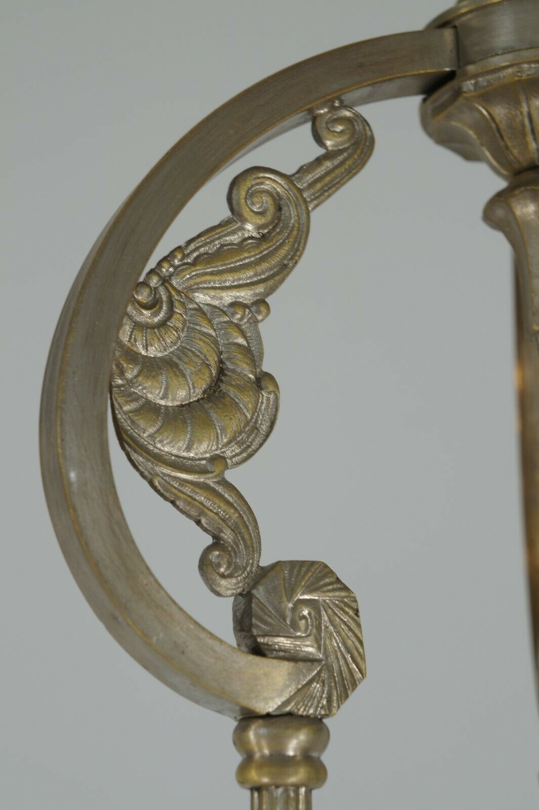 P. GILLES : LARGE FRENCH ART DECO CHANDELIER 1930 ..... lamp lustre muller era