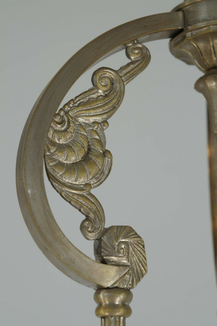 P. GILLES : LARGE FRENCH ART DECO CHANDELIER 1930 ..... lamp lustre muller era