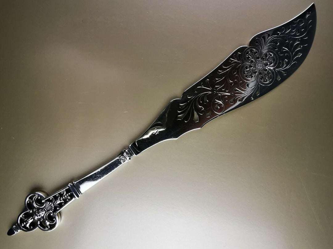 CARDEILHAC - Renaissance Mascaron service knife French antique silver Minerve