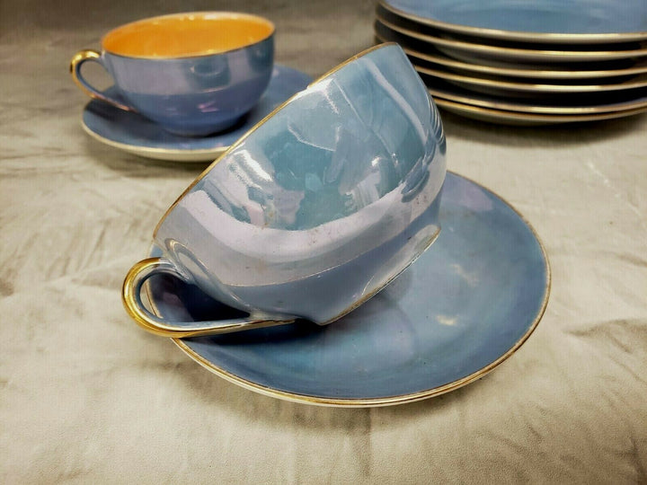 オールドNoritakeヴィンテージ食器7点セット オールドノリタケ(Noritake) 鳥モチーフ 1900年代前半 ラスター技法を