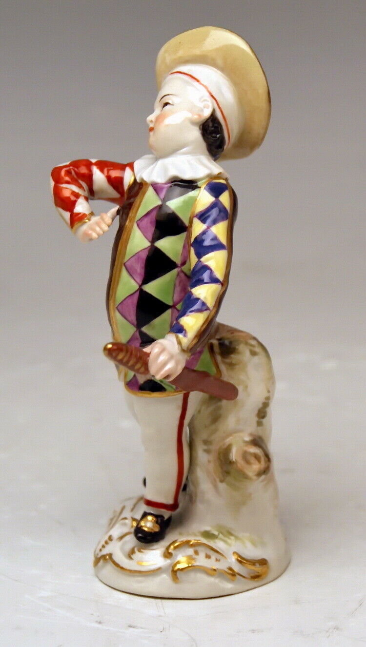 邁森 MEISSEN マイセン FIGUR KOMÖDIANTENKIND HARLEKIN COMEDIAN CHILD HARLEQUIN MNR: 7A