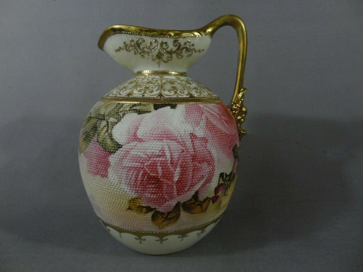 オールドノリタケ　ピンクローズの花瓶