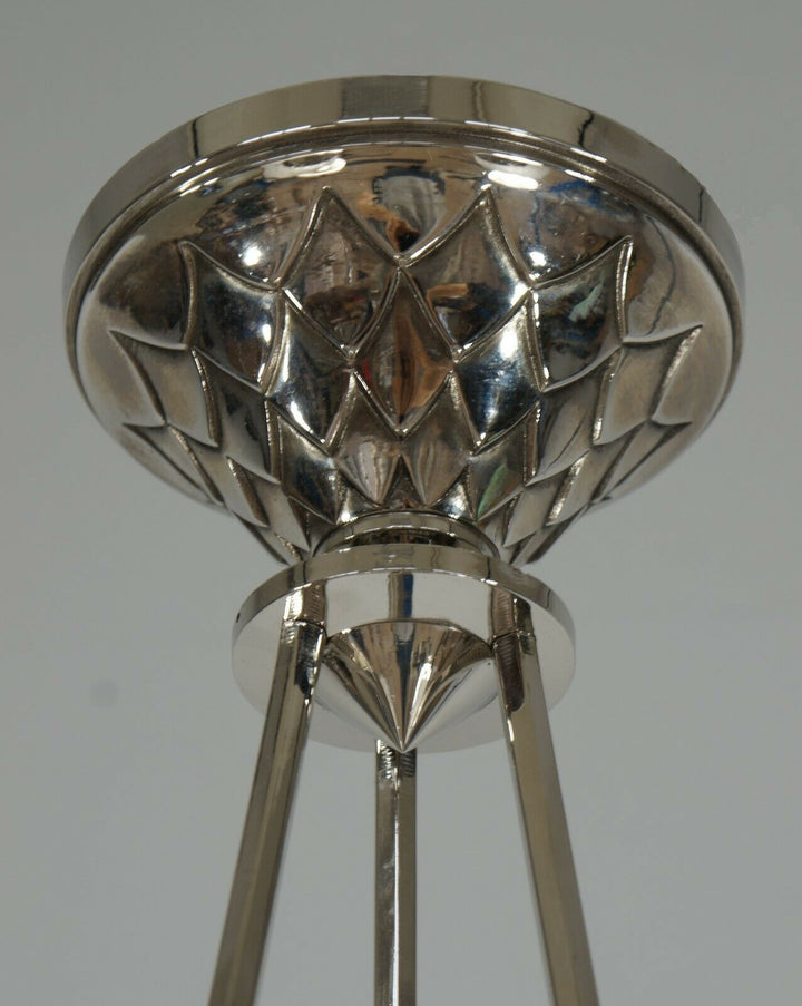 MULLER FRERES: FRENCH 1930 ART DECO CHANDELIER ........... 1925 lamp degue era
