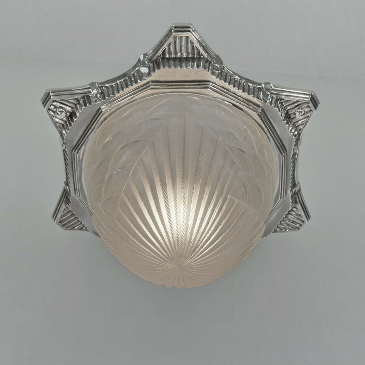 SCHNEIDER : FRENCH 1930 ART DECO FLUSH MOUNT pair available ........ lamp France