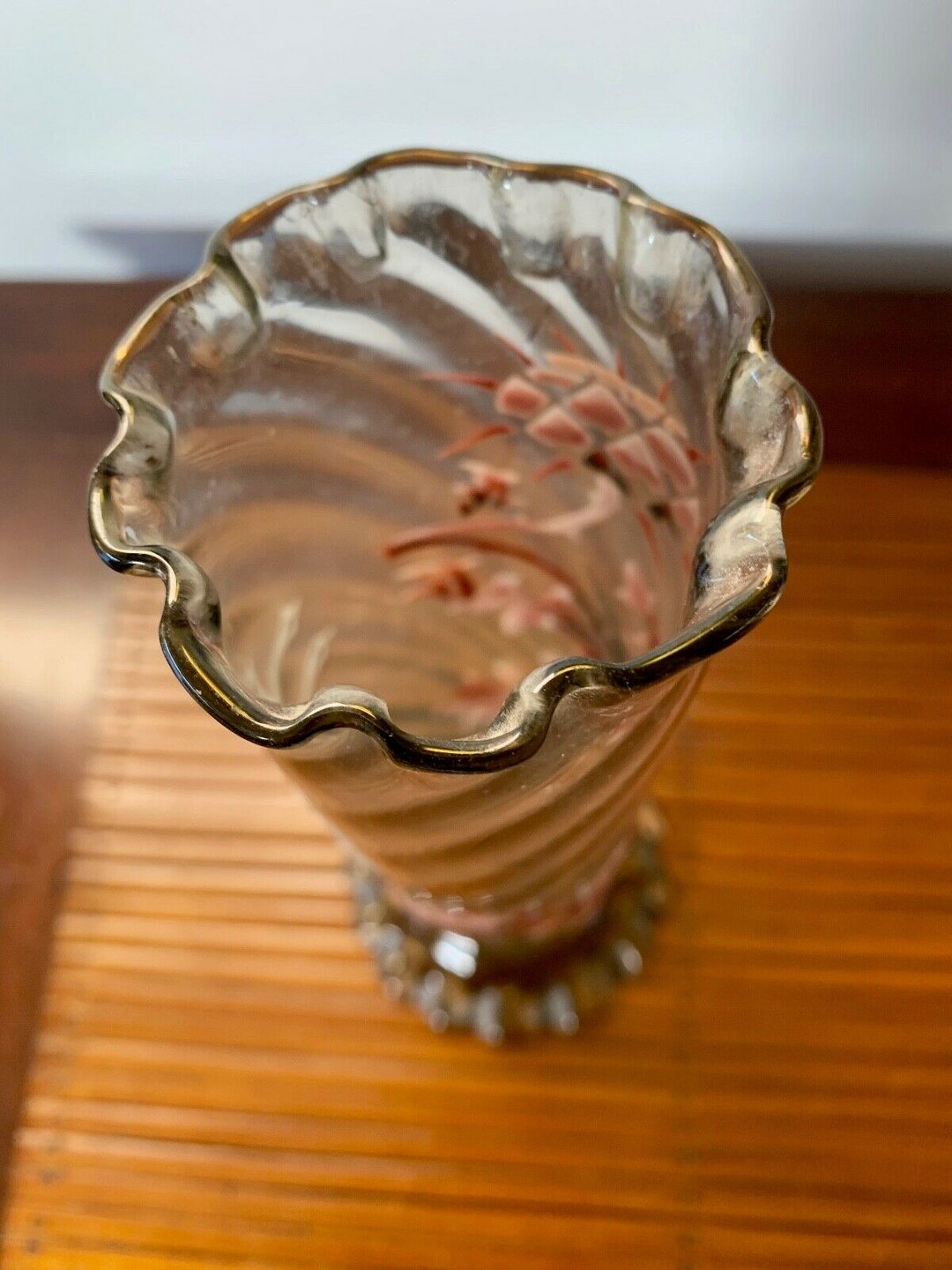 エミールガレ　初期作品　エナメルガラス　アザミの花瓶