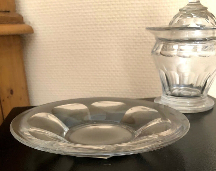 BACCARAT CONFITURIER ET SOUSCOUPE CRISTAL MODELE HARCOURT