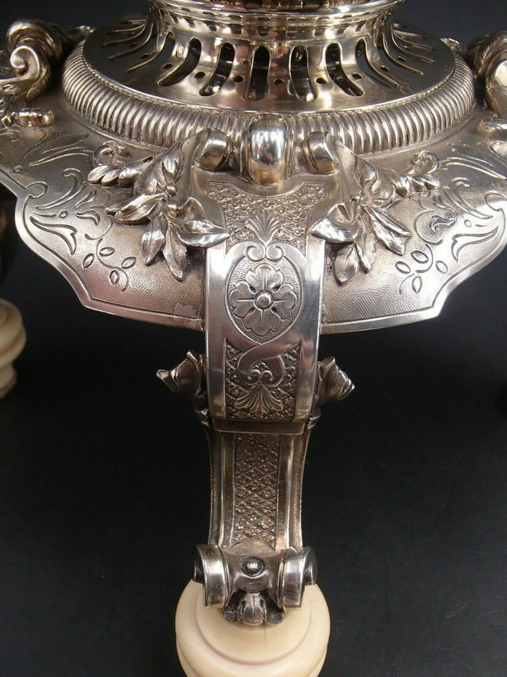 CARDEILHAC RARE SAMOVAR FONTAINE A THE REGENCE EN ARGENT MASSIF POINCON MINERVE