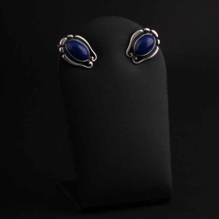 ジョージジェンセン(Georg Jensen)　シルバーイヤークリップ　ラピスラズリ　2009年