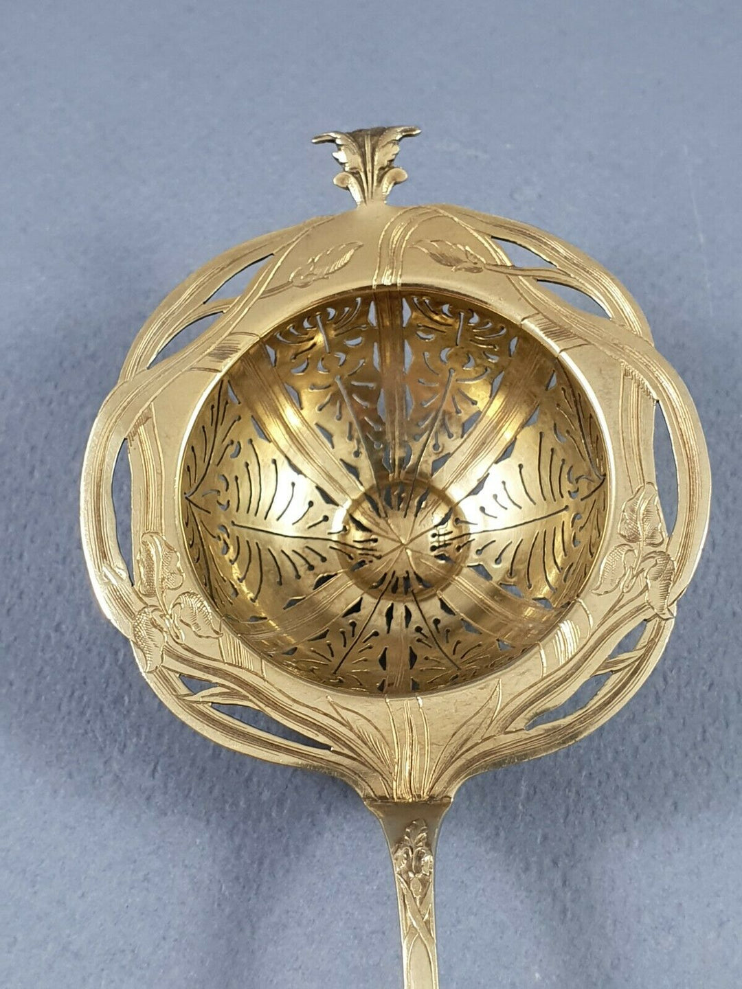 Puiforcat service à thé en vermeil Argent massif Art Nouveau Iris Cuillères