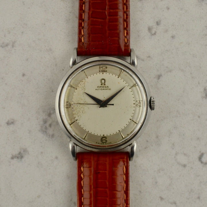 C.1950 ヴィンテージ オメガ 自動式 カラトラバ 腕時計 Cal. Ω 351 型番 2445-1 スチール製