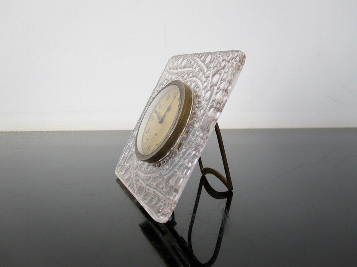 René Lalique : Pendulette Muguet art déco. R Lalique clock.
