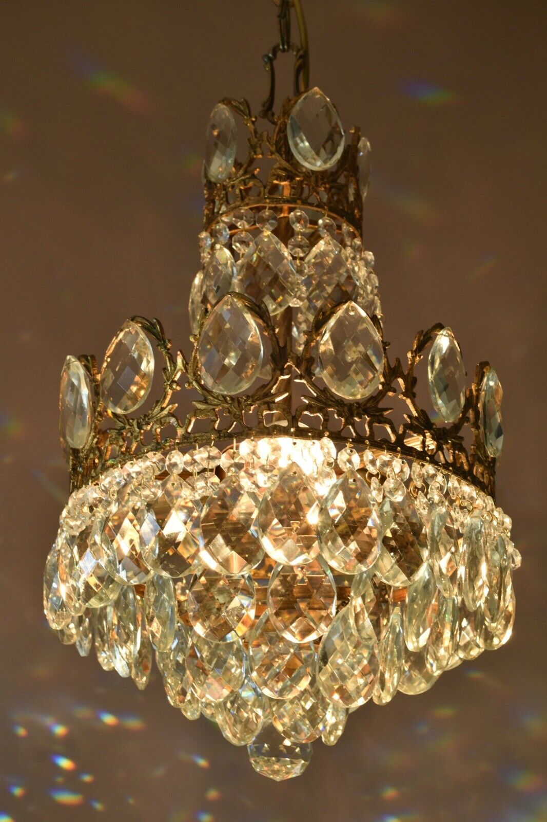 Easy Fit Antique / Vintage Crystal Chandelier, Empire Style Home Living Lamp