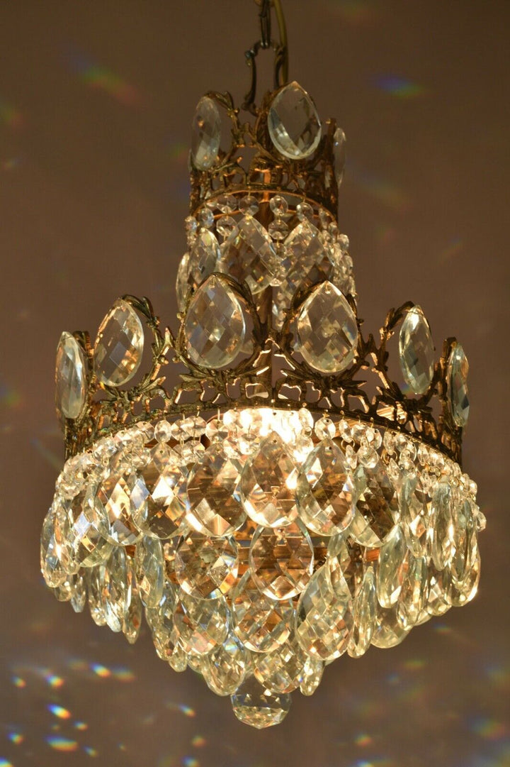 Easy Fit Antique / Vintage Crystal Chandelier, Empire Style Home Living Lamp