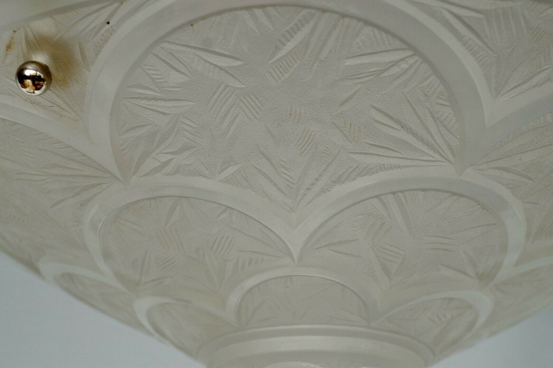 HANOTS / VERLYS : FRENCH 1930 ART DECO CHANDELIER . pair available .. muller era