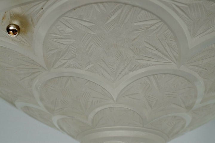 HANOTS / VERLYS : FRENCH 1930 ART DECO CHANDELIER . pair available .. muller era