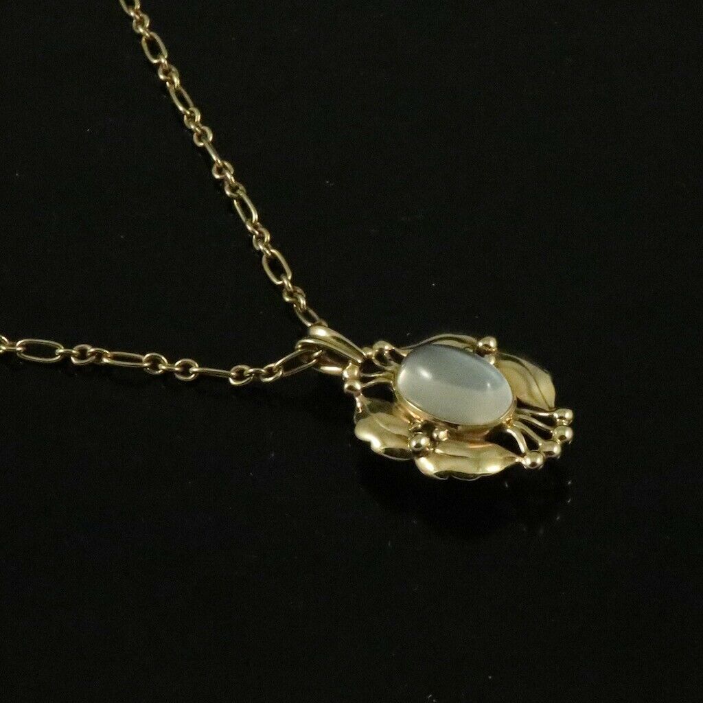 Georg Jensen. 18k Gold Millenium Year Pendant with Moonstone - Heritage 2000
