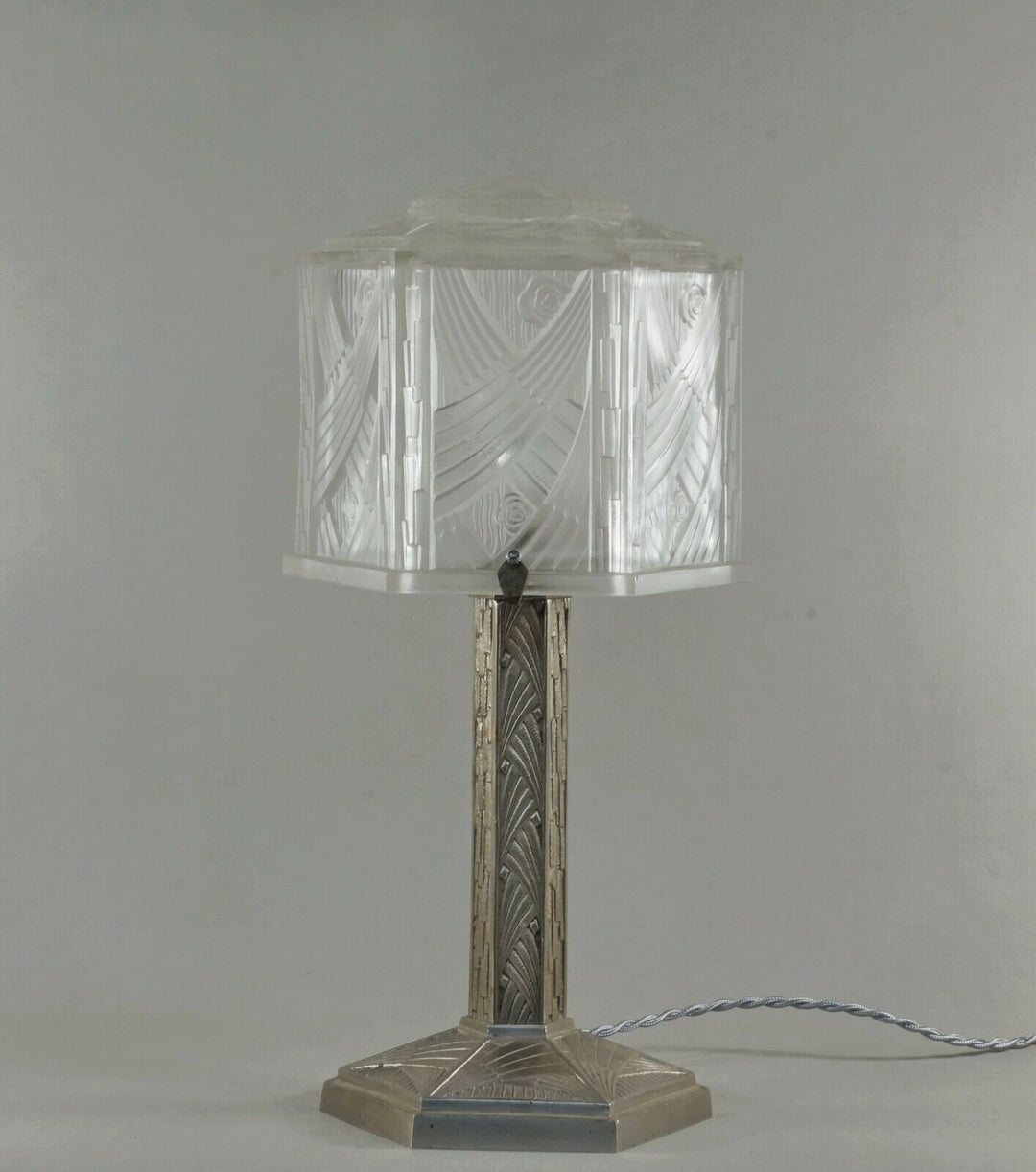 HETTIER & VINCENT : RARE FRENCH ART DECO LAMP 1930 ..... des hanots France 1925