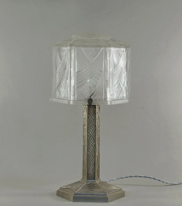 HETTIER & VINCENT : RARE FRENCH ART DECO LAMP 1930 ..... des hanots France 1925