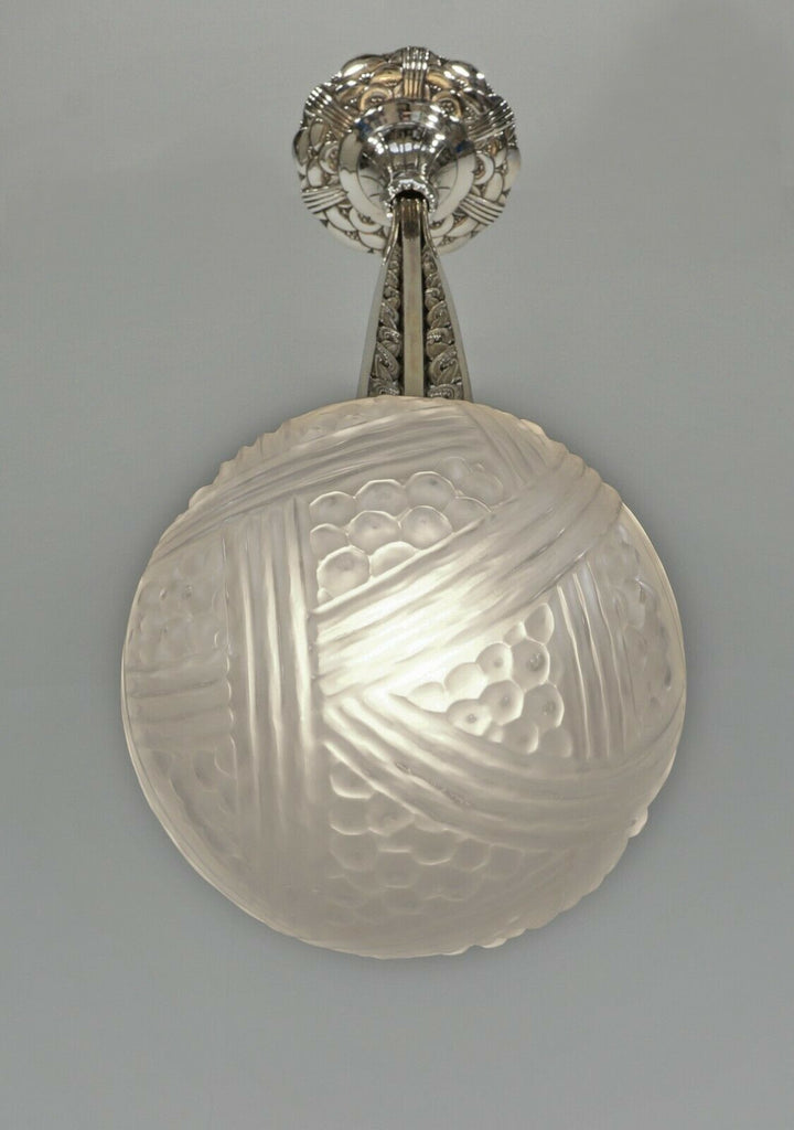 GUILLAUMIN ET BACHMANN & HANOTS : FRENCH 1930 ART DECO PENDANT LAMP ..... france