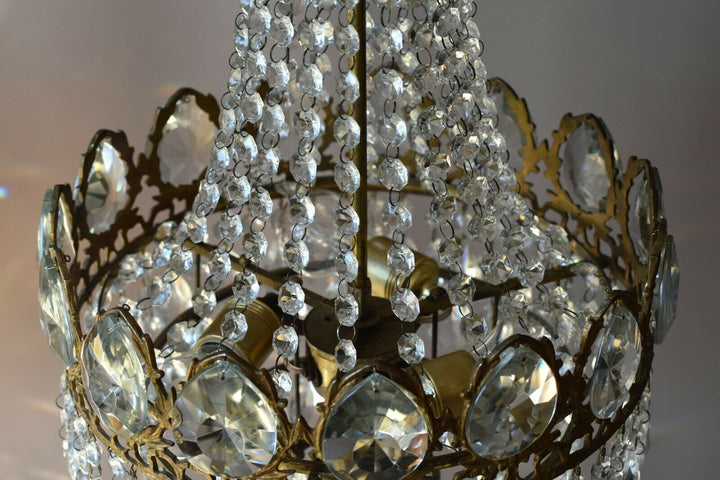 Original Antique Vintage Crystal Chandelier, home living ceiling Lighting,lamp