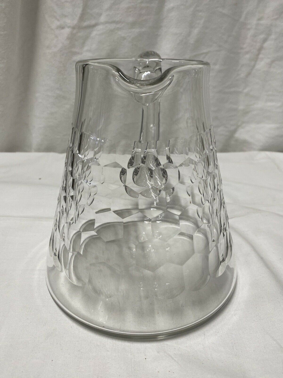 BACCARAT BROC OU CARAFE À EAU CRISTAL TAILLE DÉCOR ÉCAILLE MODÈLE CHAUNY
