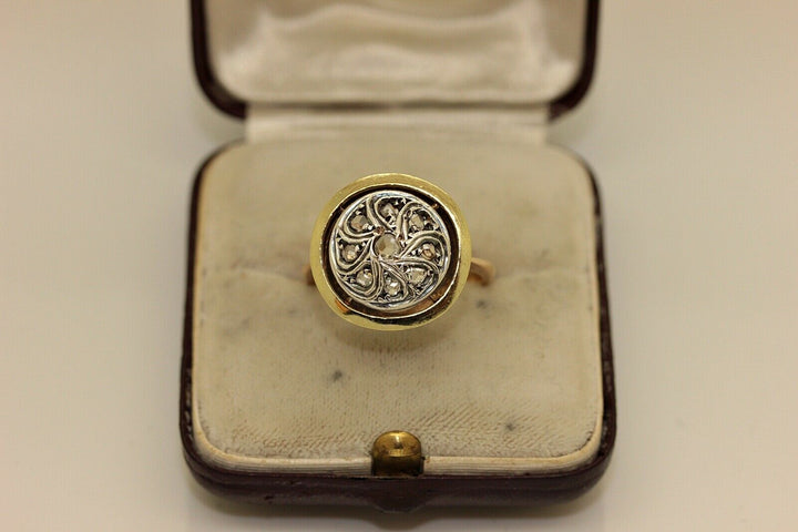 アンティーク オリジナル  14K ローズカットダイヤモンドのリング