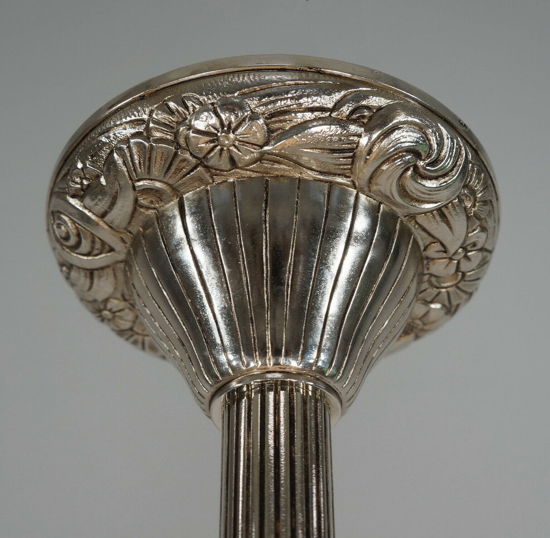 FRENCH 1930 ART DECO peacock CHANDELIER BY MULLER FRERES ..... bronze