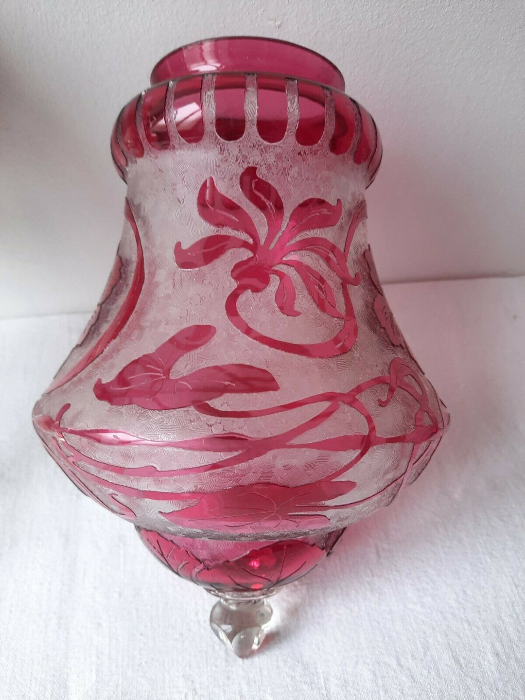 オールドバカラ　ランタン（ペンダントライト）　エグランチエ犬薔薇　希少品