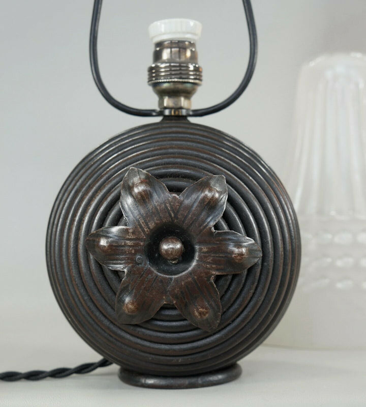 ミューラー兄弟　希少なペアのアールデコランプ　1930年　フランス製　錬鉄