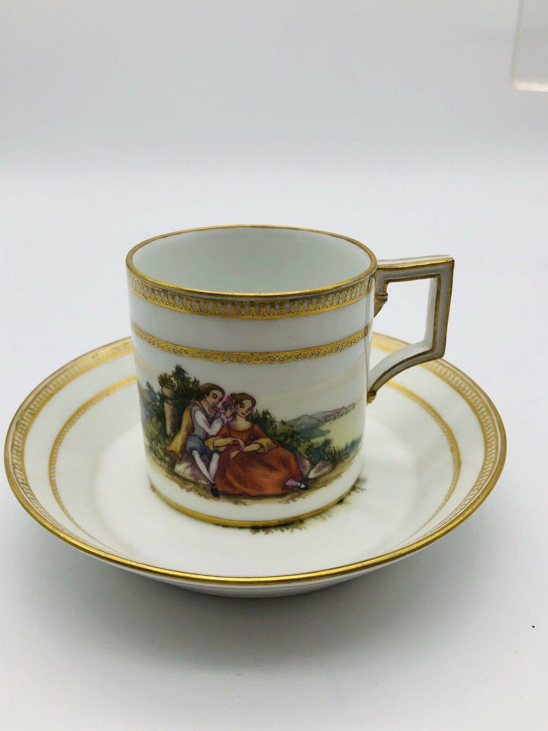 Antike Meissen Watteau Sammeltasse Marcolini um 1780