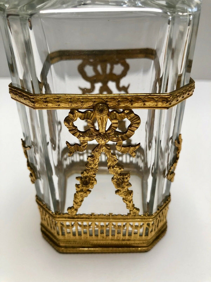 Magnifique BACCARAT CRISTAL ET DORE BRONZE bouteilles de parfum Paire- afficher le titre d'origine