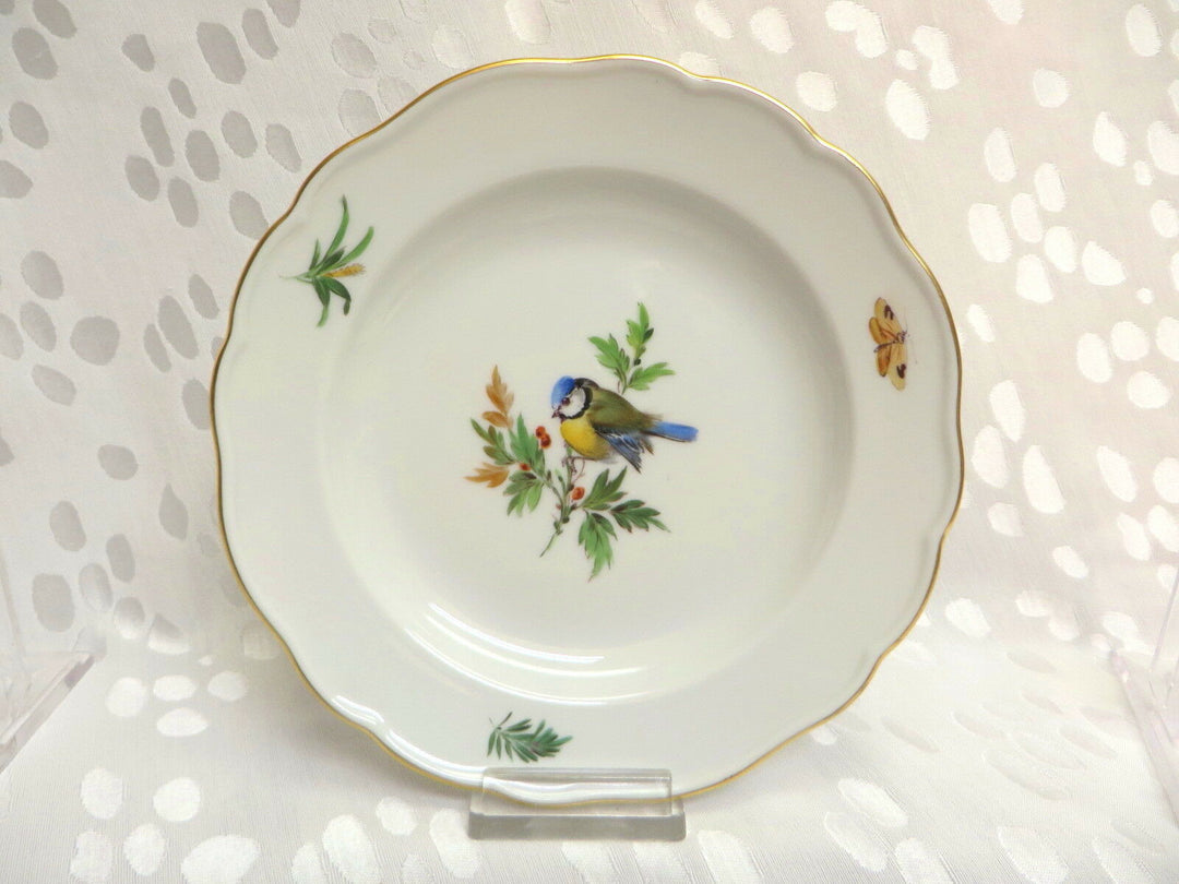 TOP-Meissen 1.Wahl Mocca-/Espresso-Service, Vögel, Insekten, & Kuchenteller ©