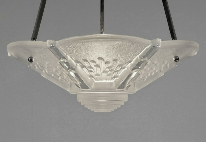 ミューラー兄弟　作：1930フランスアールデコ調シャンデリアランプ