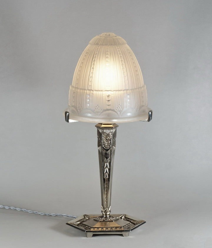メネディー&ミューラー兄弟：フランス　1930年代アールデコ調テーブルランプ