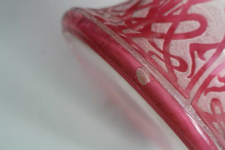 BACCARAT Vase cristal multicouche orchidées XIXe siècle (43580)