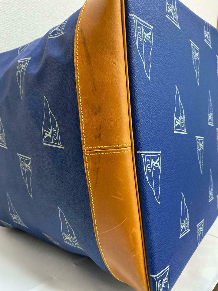 AUTH LOUIS VUITTON CUP 1992 BOSTON BLUE SAC MARIN LUGGAGE TRAVEL BAG LV205