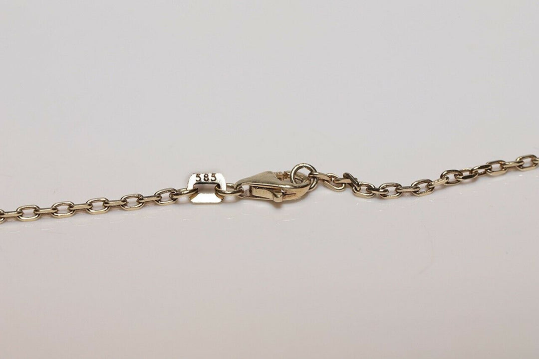 アンティーク ビクトリア朝スタイル 14K ゴールド 天然ダイヤモンド ハートネックレス