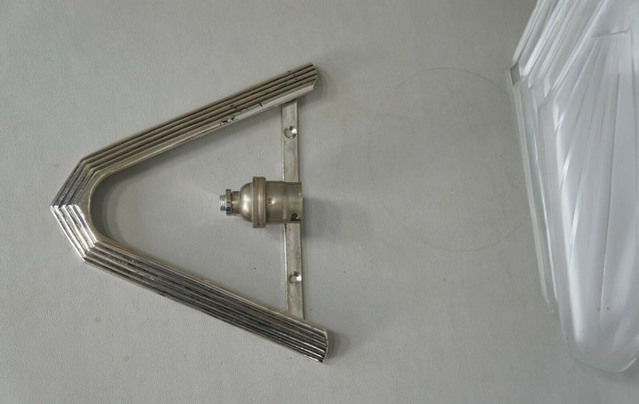 EJG : PAIR OF 1930 FRENCH ART DECO WALL SCONCES ......... lights lamp muller era