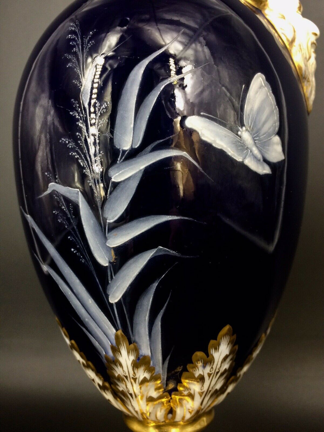 MINTON PATE SUR PATE WHITE ENAMELLED WITH BIRD JAPONISM URN JUG, circa 1880